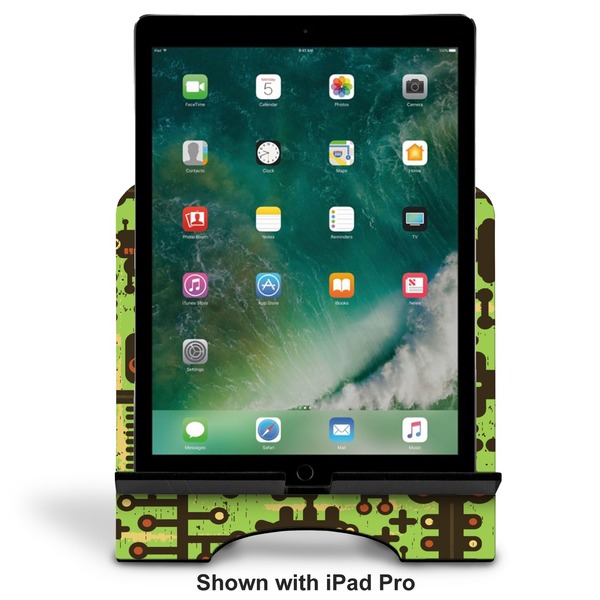 Industrial Robot 1 Stylized Tablet Stand - Front with ipad
