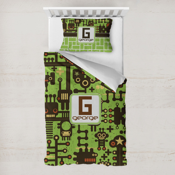 Custom Industrial Robot 1 Toddler Bedding Set - With Pillowcase (Personalized)