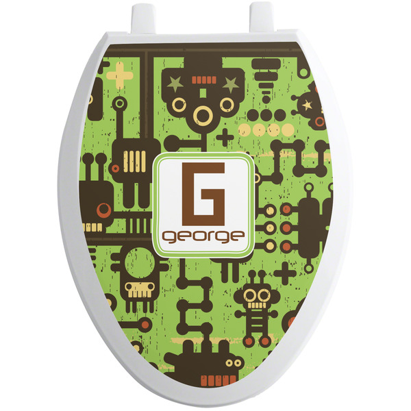Industrial Robot 1 Toilet Seat Decal (Personalized)