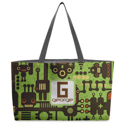 Industrial Robot 1 Beach Totes Bag - w/ Black Handles (Personalized)