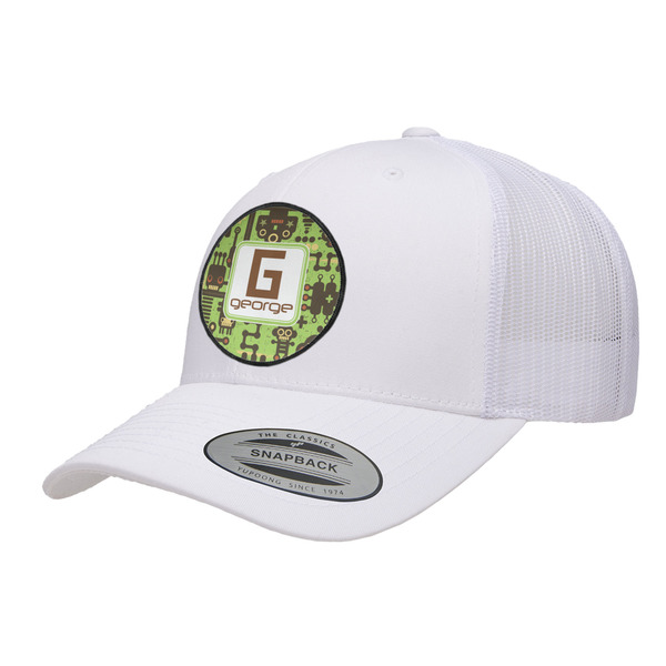 Custom Industrial Robot 1 Trucker Hat - White (Personalized)