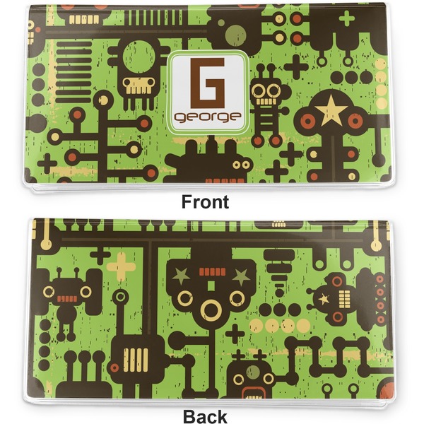 Industrial Robot 1 Vinyl Check Book Cover - Front and Back