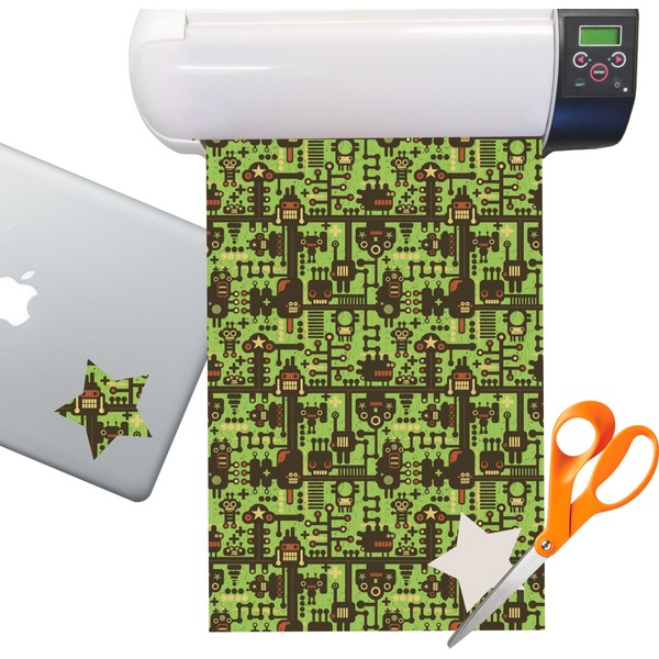 Custom Industrial Robot 1 Sticker Vinyl Sheet (Permanent)