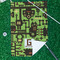 Industrial Robot 1 Waffle Weave Golf Towel - In Context