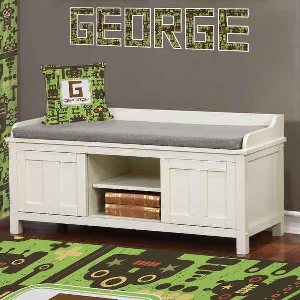 Industrial Robot 1 Wall Name Decal Above Storage bench