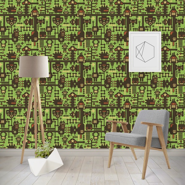 Custom Industrial Robot 1 Wallpaper & Surface Covering (Water Activated - Removable)