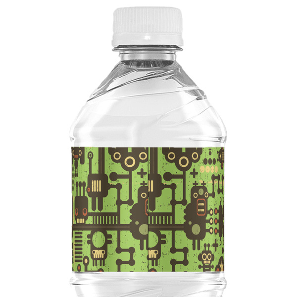 Industrial Robot 1 Water Bottle Label - Back View