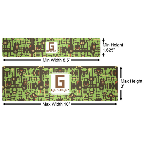 Industrial Robot 1 Water Bottle Labels w/ Dimensions