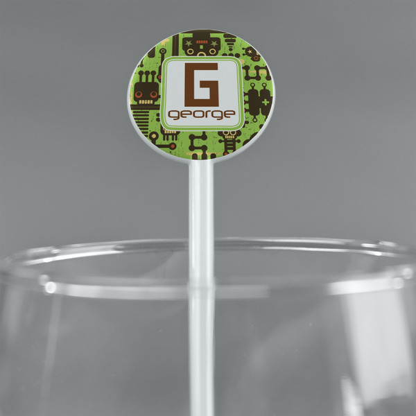 Industrial Robot 1 White Plastic 5.5" Stir Stick - Round - Main