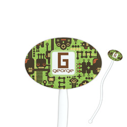 Industrial Robot 1 Oval Plastic Stir Sticks (Personalized)