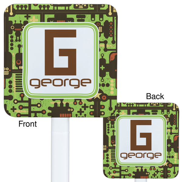 Industrial Robot 1 White Plastic Stir Stick - Double Sided - Approval