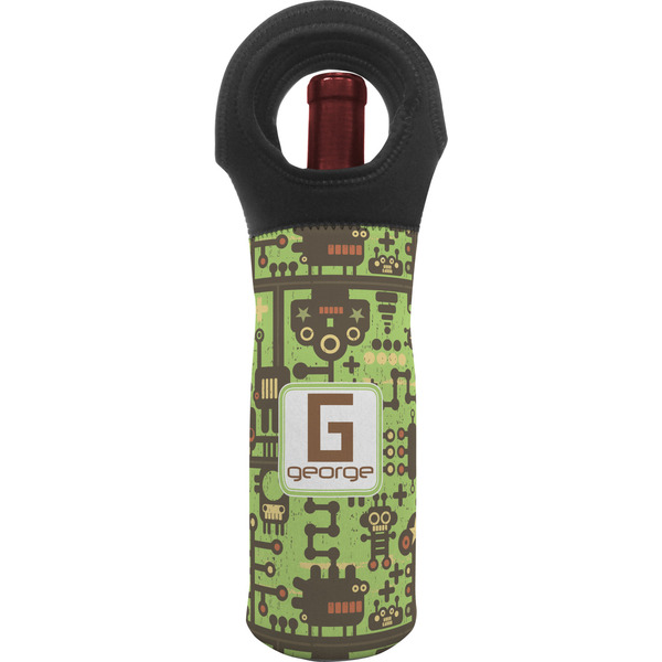 Custom Industrial Robot 1 Wine Tote Bag (Personalized)