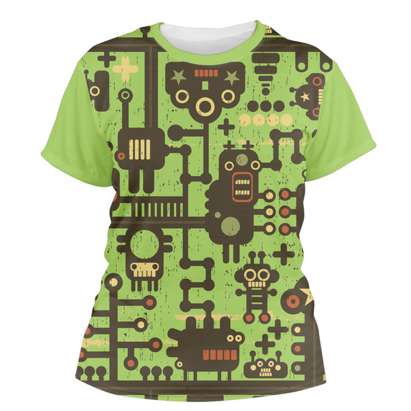 Custom Industrial Robot 1 Women's Crew T-Shirt - Large