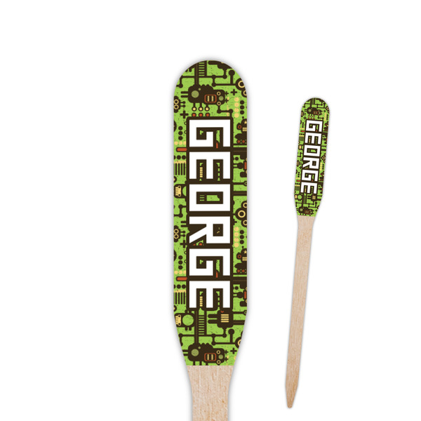 Custom Industrial Robot 1 Paddle Wooden Food Picks (Personalized)