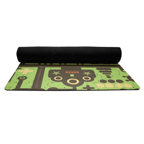 Industrial Robot 1 Yoga Mat Rolled up Black Rubber Backing