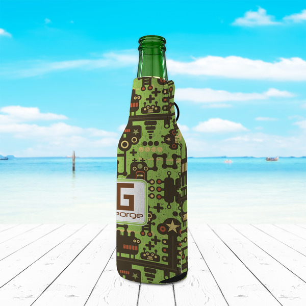 Industrial Robot 1 Zipper Bottle Cooler - LIFESTYLE