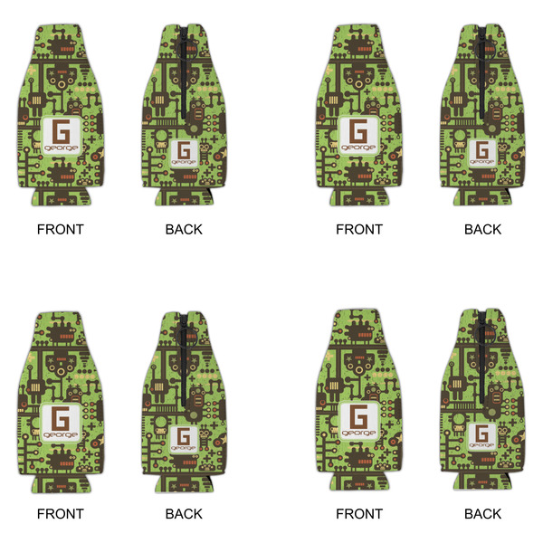 Industrial Robot 1 Zipper Bottle Cooler - Set of 4 - APPROVAL