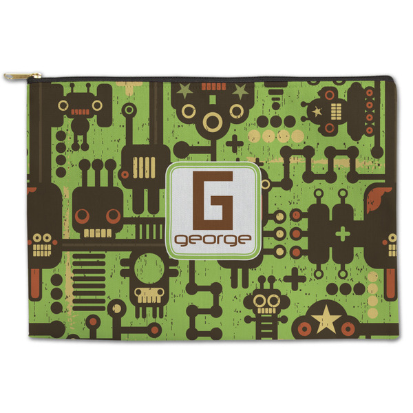 Custom Industrial Robot 1 Zipper Pouch - Large - 12.5"x8.5" (Personalized)