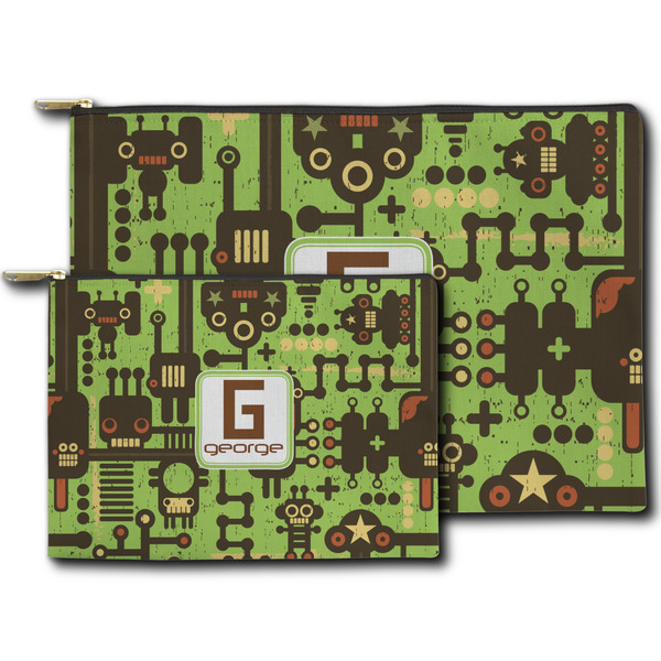 Industrial Robot 1 Zippered Pouches - Size Comparison