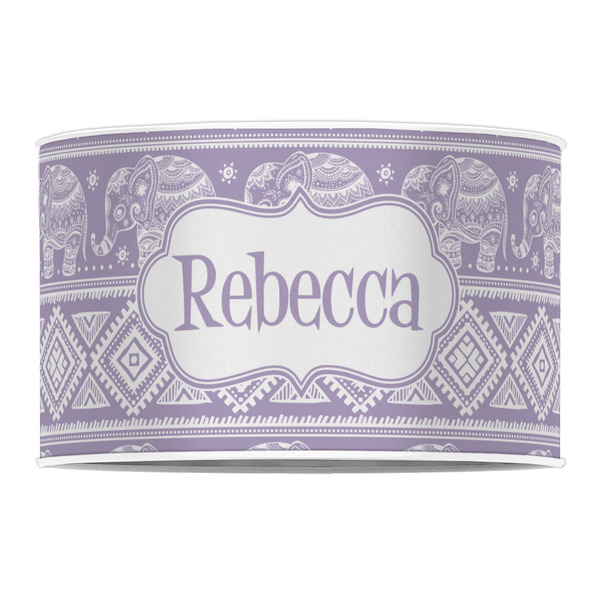 Baby Elephant 12" Drum Lampshade - FRONT (Poly Film)