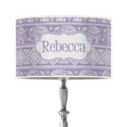 Baby Elephant 12" Drum Lamp Shade - Poly-film (Personalized)