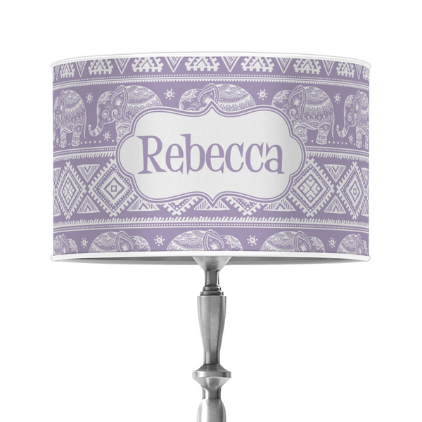 Custom Baby Elephant 12" Drum Lamp Shade - Poly-film (Personalized)