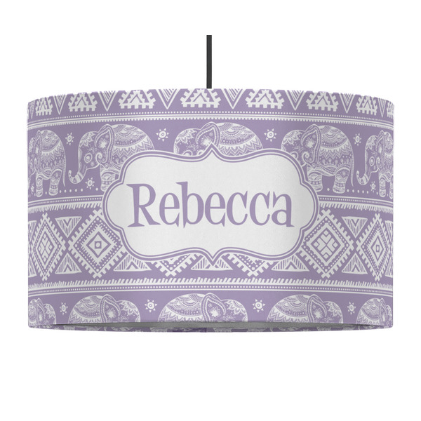Baby Elephant 12" Drum Lampshade - PENDANT (Fabric)