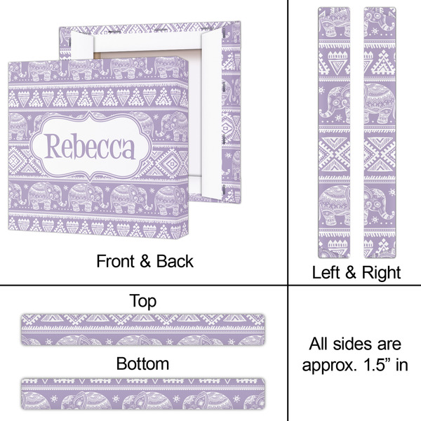 Baby Elephant 12x12 - Canvas Print - Approval