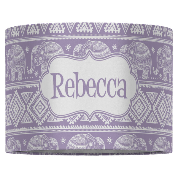 Baby Elephant 16" Drum Lampshade - FRONT (Fabric)