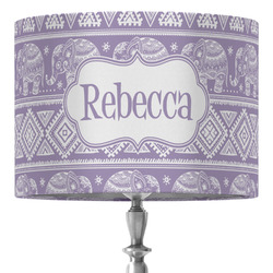 Baby Elephant 16" Drum Lamp Shade - Fabric (Personalized)