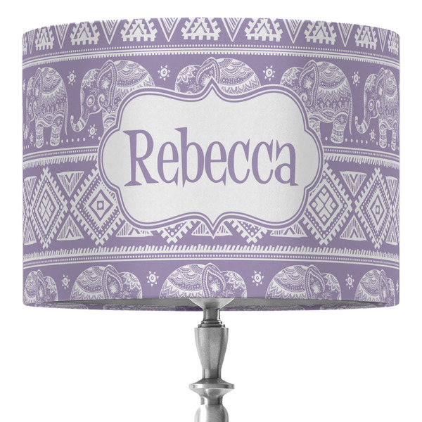 Custom Baby Elephant 16" Drum Lamp Shade - Fabric (Personalized)