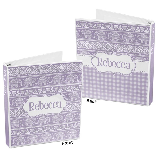 Baby Elephant 3-Ring Binder Front and Back