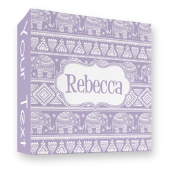 Baby Elephant 3 Ring Binder - Full Wrap - 3" (Personalized)