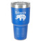 Baby Elephant 30 oz Stainless Steel Ringneck Tumbler - Blue - Front