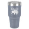 Baby Elephant 30 oz Stainless Steel Ringneck Tumbler - Grey - Front
