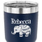 Baby Elephant 30 oz Stainless Steel Ringneck Tumbler - Navy - CLOSE UP