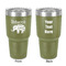 Baby Elephant 30 oz Stainless Steel Ringneck Tumbler - Olive - Double Sided - Front & Back