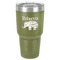 Baby Elephant 30 oz Stainless Steel Ringneck Tumbler - Olive - Front