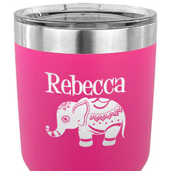 Baby Elephant 30 oz Stainless Steel Tumbler - Pink - Single Sided (Personalized)