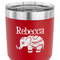Baby Elephant 30 oz Stainless Steel Ringneck Tumbler - Red - CLOSE UP