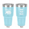 Baby Elephant 30 oz Stainless Steel Ringneck Tumbler - Teal - Double Sided - Front & Back