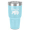 Baby Elephant 30 oz Stainless Steel Ringneck Tumbler - Teal - Front