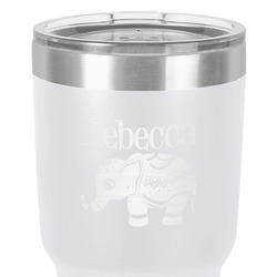 Baby Elephant 30 oz Stainless Steel Tumbler - White - Double-Sided (Personalized)