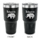 Baby Elephant 30 oz Stainless Steel Ringneck Tumblers - Black - Double Sided - APPROVAL
