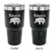 Baby Elephant 30 oz Stainless Steel Tumbler - Black - Double Sided (Personalized)