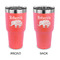 Baby Elephant 30 oz Stainless Steel Ringneck Tumblers - Coral - Double Sided - APPROVAL