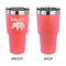 Baby Elephant 30 oz Stainless Steel Ringneck Tumblers - Coral - Single Sided - APPROVAL