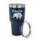 Baby Elephant 30 oz Stainless Steel Ringneck Tumblers - Navy - LID OFF