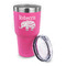Baby Elephant 30 oz Stainless Steel Ringneck Tumblers - Pink - LID OFF