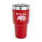 Baby Elephant 30 oz Stainless Steel Ringneck Tumblers - Red - FRONT